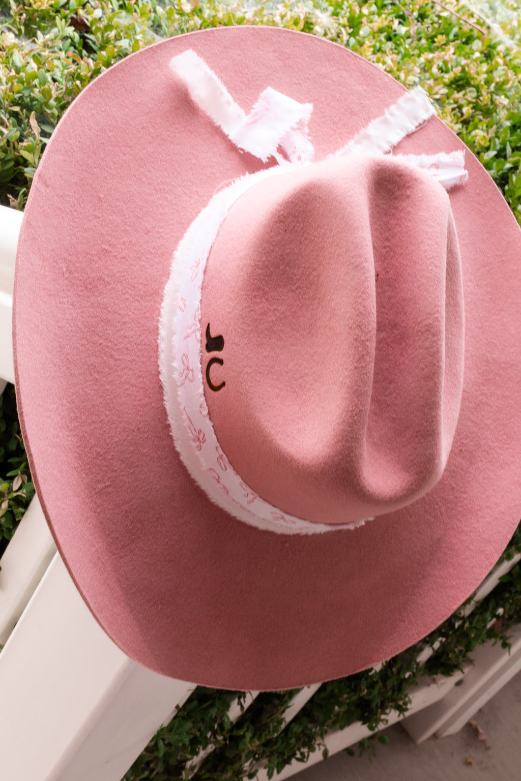 Pink 100% wool cowboy hat